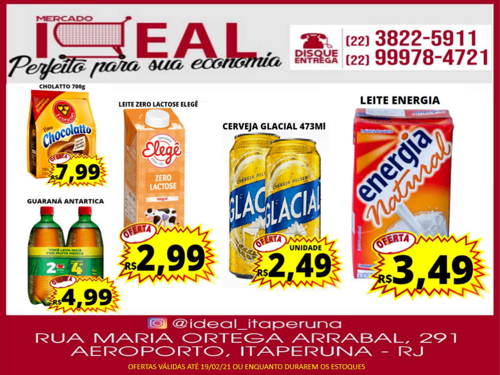 Venha aproveitar as ofertas do Mercado Ideal, agora aceitamos